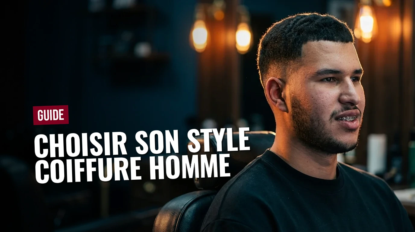 Coupe de cheveux homme avec dégradé dans un salon Barber Concept
