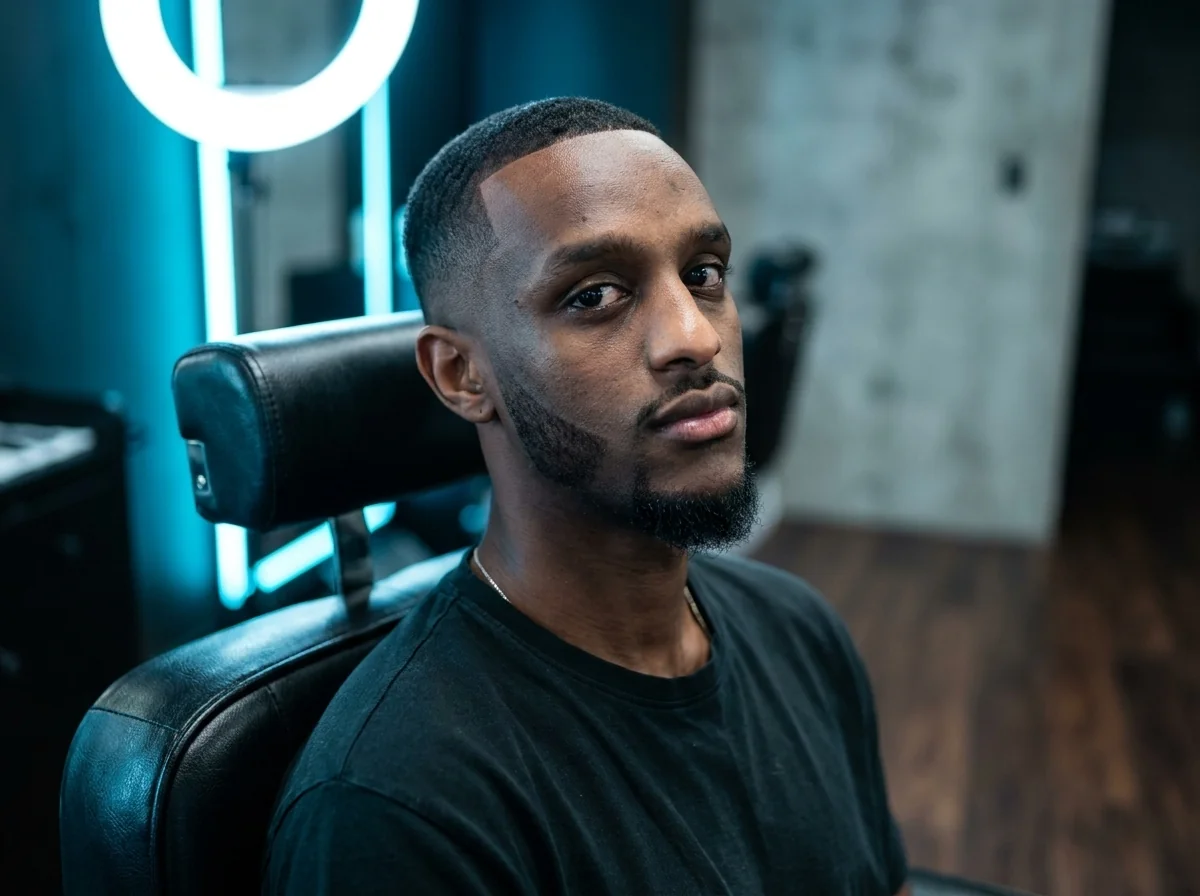 Coupe de rentrée homme dégradé net réalisée par un barbier Barber Concept
