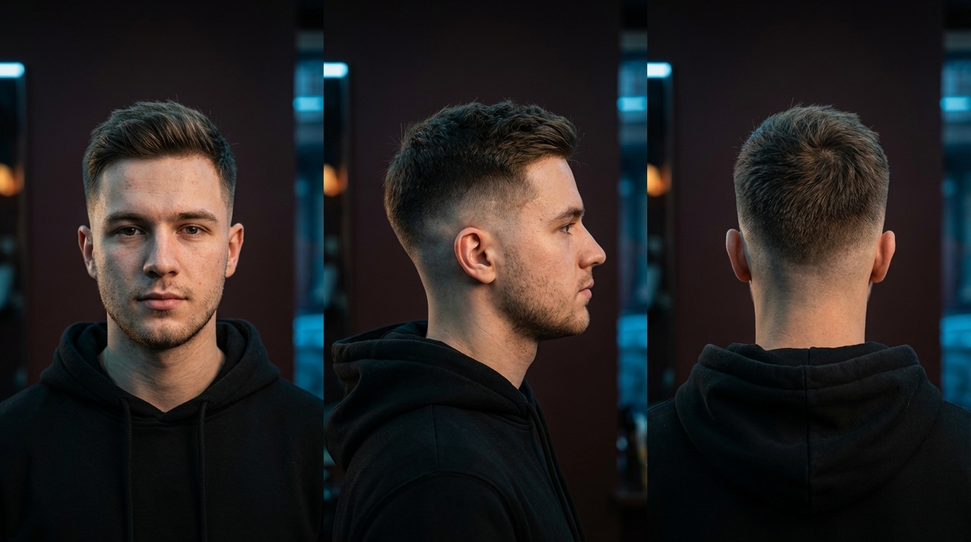 Exemple des 3 photos attendues : de face, de côté et de derrière