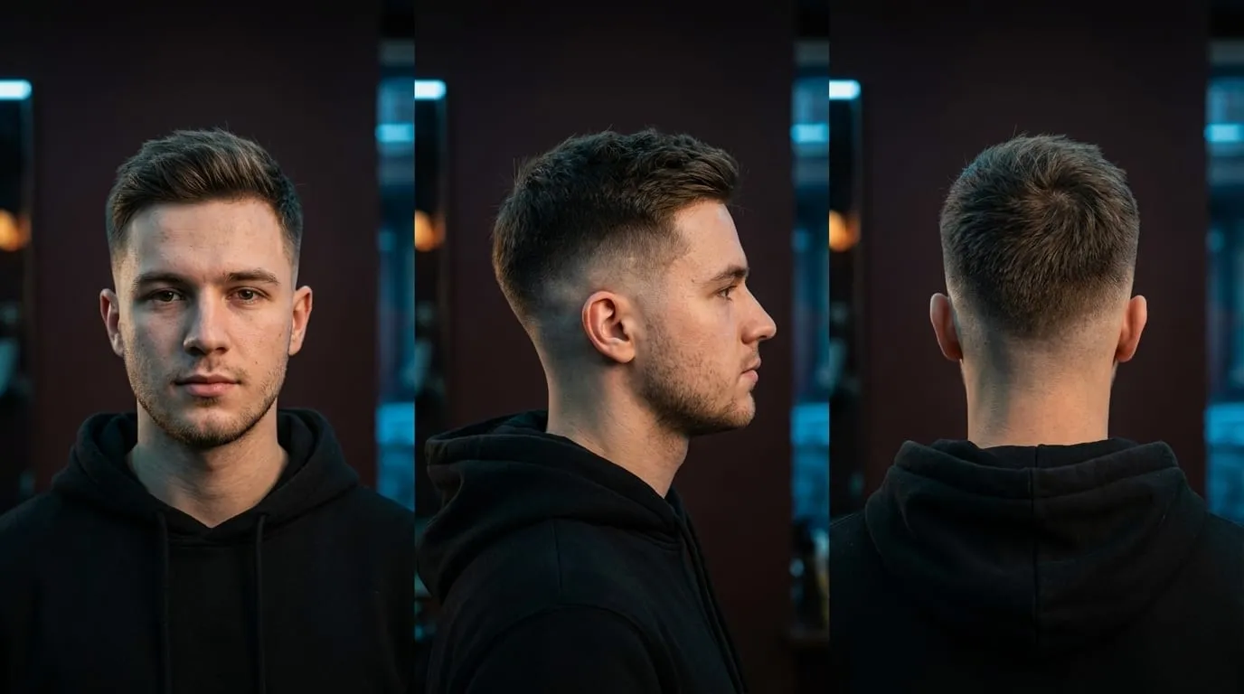 Exemple des 3 photos attendues : de face, de côté et de derrière