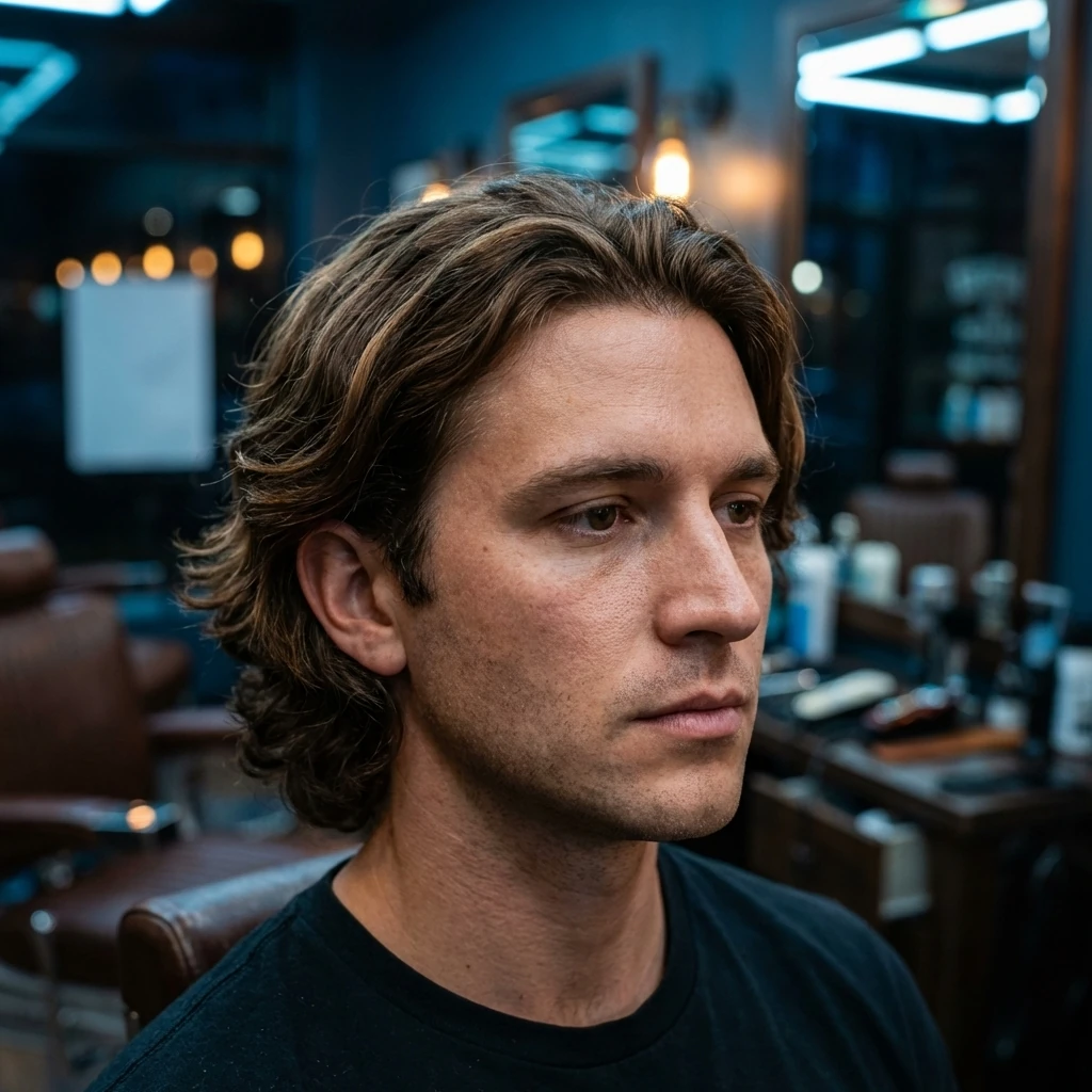 Coloration cheveux mi-longs chez Barber Concept